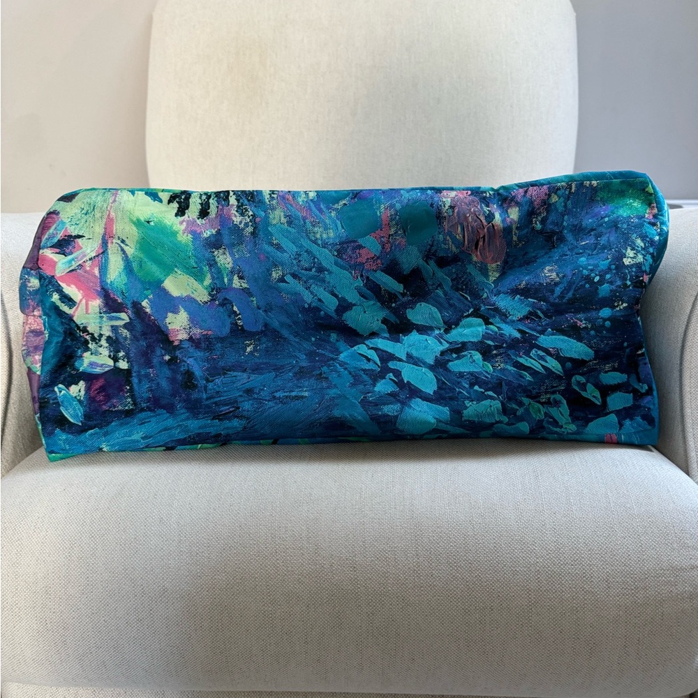 Tumi Tote; St. Jude - Abstract Ocean Print Tote Bag - Blue - Picture 6 of 6